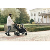 Quadruple Stroller - 4 Children - Black + Rain Cover + Sun Canopies
