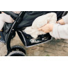 Quadruple Stroller - 4 Children - Black + Rain Cover + Sun Canopies