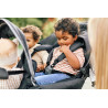 Quadruple Stroller - 4 Children - Black + Rain Cover + Sun Canopies