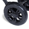 Quadruple Stroller - 4 Children - Black + Rain Cover + Sun Canopies