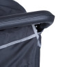 Quadruple Stroller - 4 Children - Black + Rain Cover + Sun Canopies