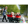 Poussette chariot quadruple kiddy bus tortue 4 places