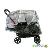 Habillage de pluie poussette double avec canopy transparent