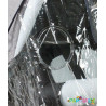 Habillage de pluie poussette double avec canopy transparent