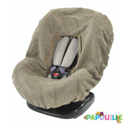 Housse en éponge pour siège auto gro+ 1er age taupe