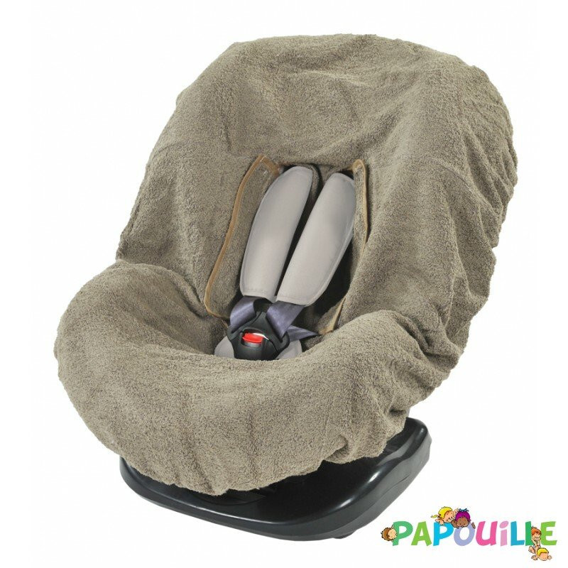 Housse en éponge pour siège auto gro+ 1er age taupe