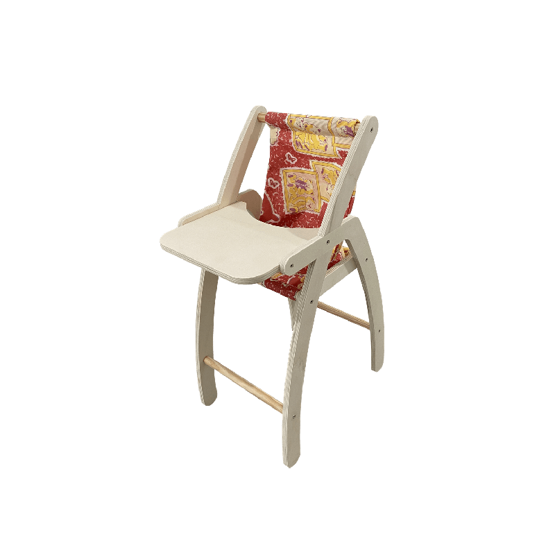 Chaise haute en bois pour poupée