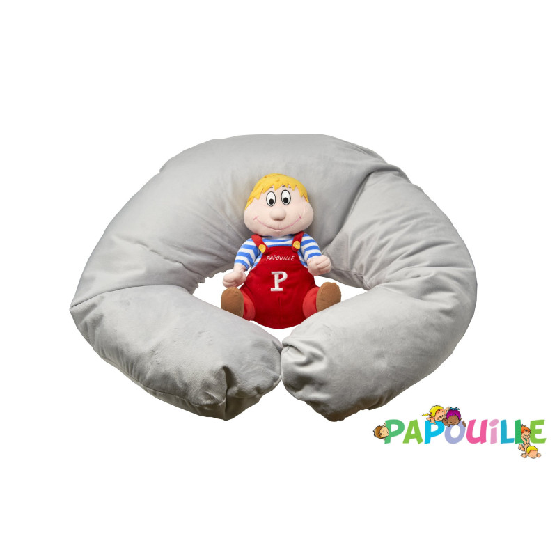 Coussin cale-bébé d'allaitement GRIS