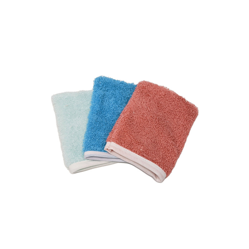 Set de 3 gants de toilette éponge d'apprentissage