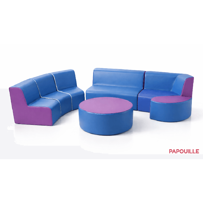 Ensemble 7 modules avec canapé, sièges et table en mousse pvc / pu 25cm