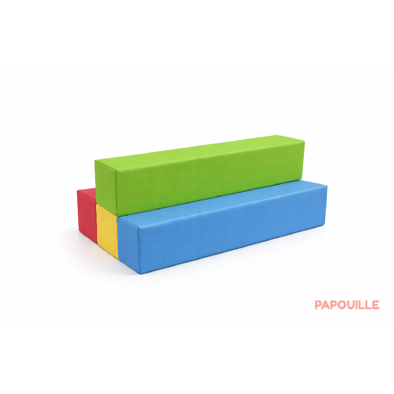 Lot de 4 madriers en mousse pvc l.80 x h.20 cm assortis