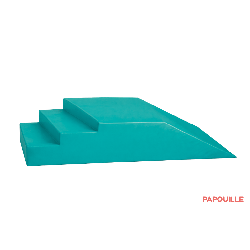 Module escalier toboggan 3 marches en mousse pvc h.30cm malouine
