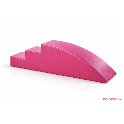 Module petit toboggan incurve 3 marches en mousse pvc h.23 fuchsia