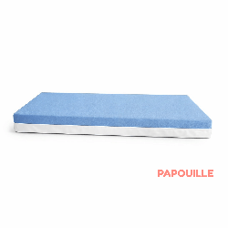 Matelas imperméable bicolor 60x120x10 blanc/bleu
