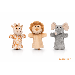 Les 3 marionnettes animaux sauvages