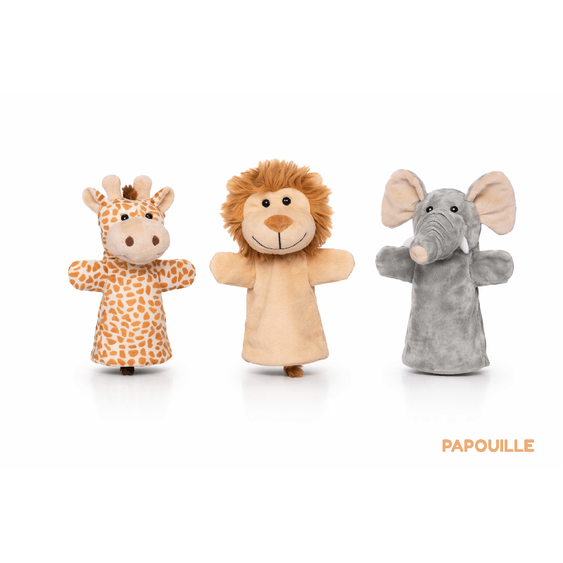 Les 3 marionnettes animaux sauvages