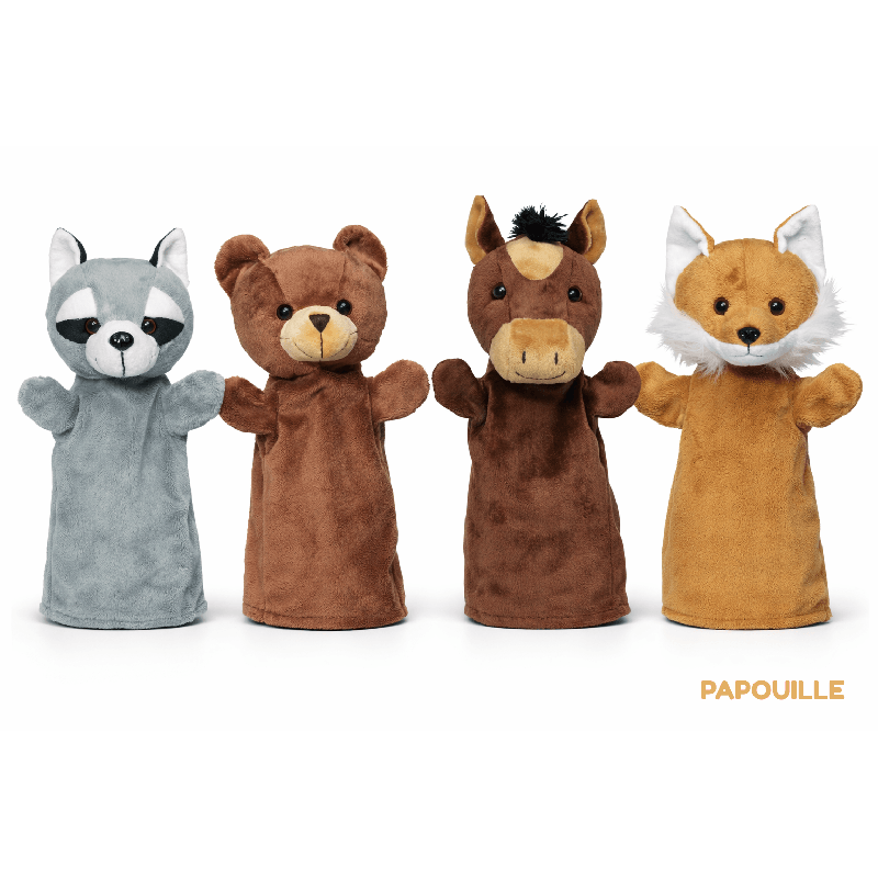 Les 4 marionnettes animaux