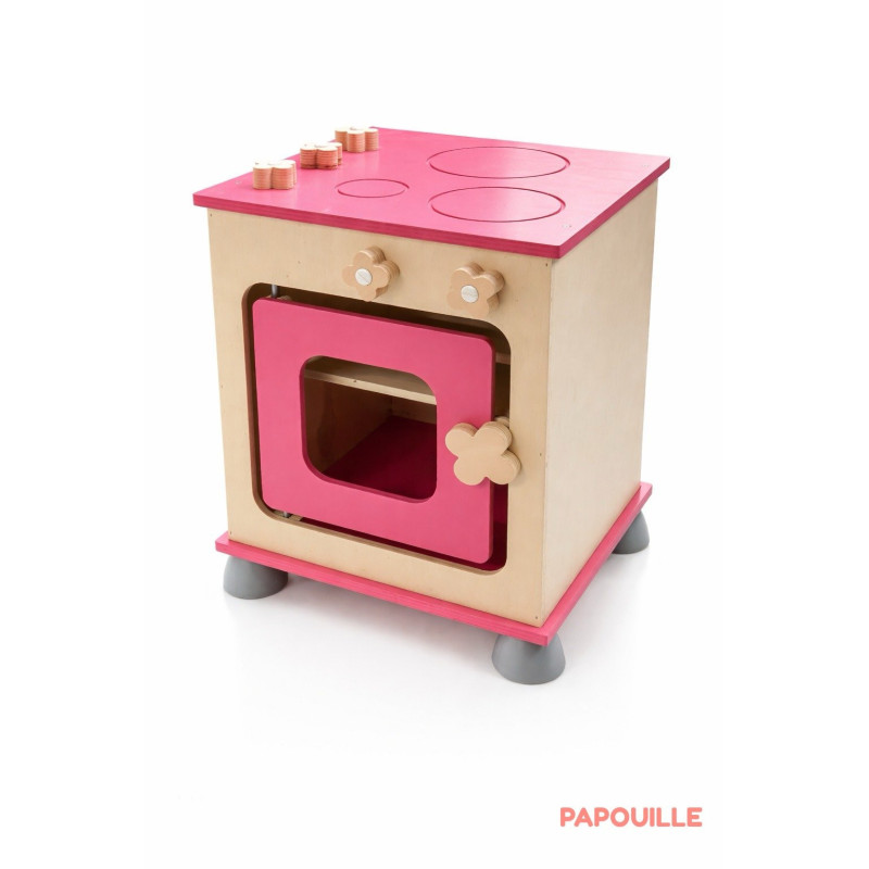 Bloc de cuisson imitation cuisinière en bois