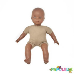 Poupon corps mou sans cheveux africain 40cm