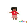 Poupée corps mou avec cheveux 30cm fille africain