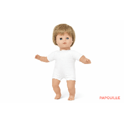 Poupon corps mou avec cheveux 30cm garçon
