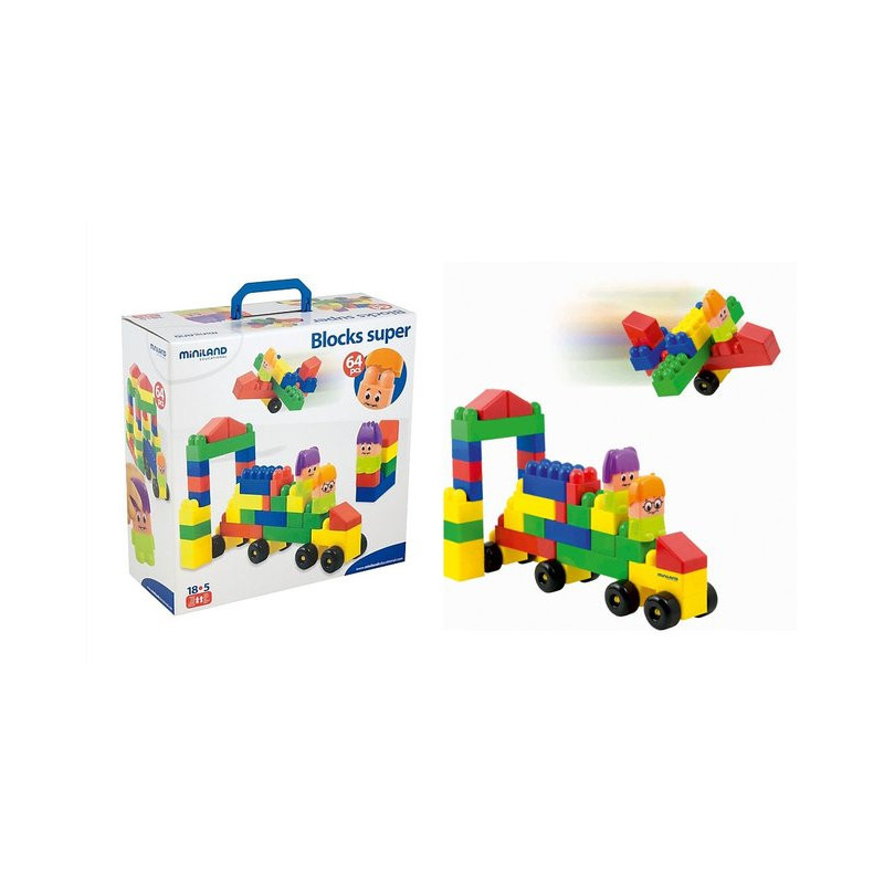 Blocs de construction plastique 64 pièces