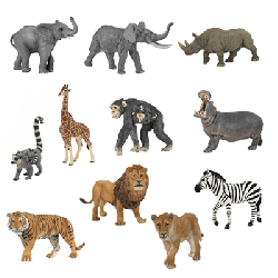 Lot n°4 11 figurines animaux sauvages (figurines papo)