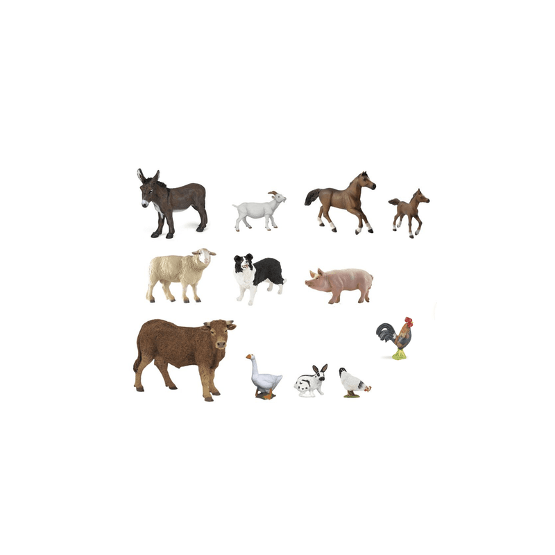Figurines 11 animaux de la ferme (figurines papo)