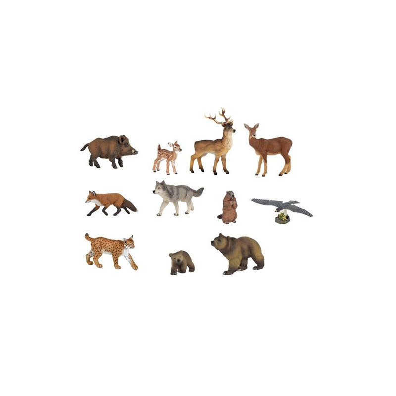 Lot de 11 animaux de la foret (figurines papo)