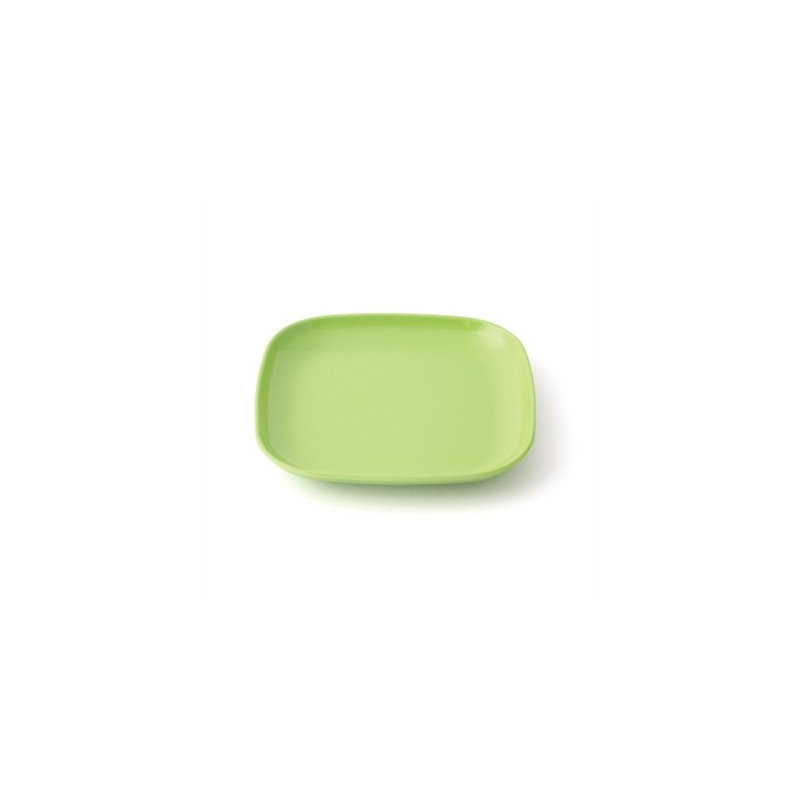 Assiette carré multi-usage mélamine vert