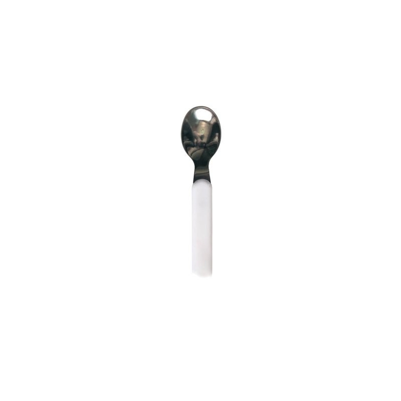 Cuillère inox manche blanc non décorée