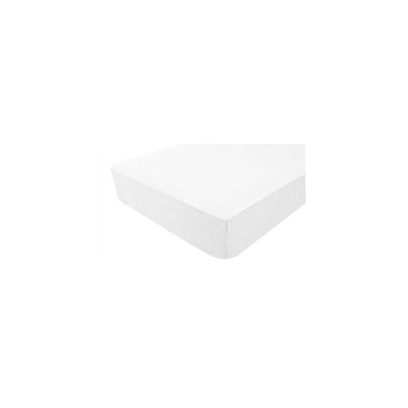 Drap housse jersey imperméable 60 x 120 cm blanc