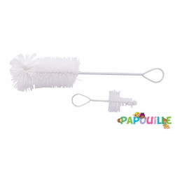 2 goupillons flexibles standards pour biberons et tétines
