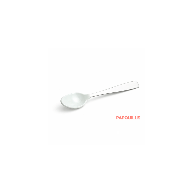 cuillère bébé douce en silicone long manche inox