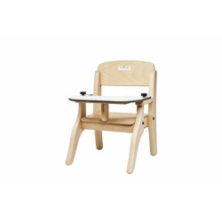 Fauteuil bébé repas en bois avec tablette h.18 t00