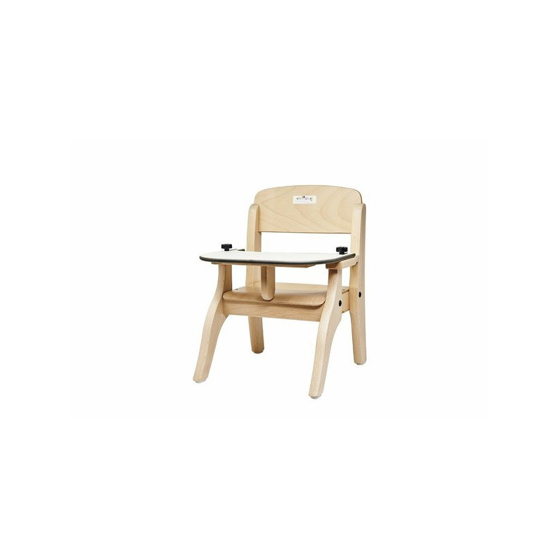 Fauteuil bébé repas en bois avec tablette h.18 t00