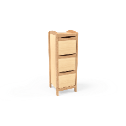 Meuble de rangement en colonne avec portes framboise
