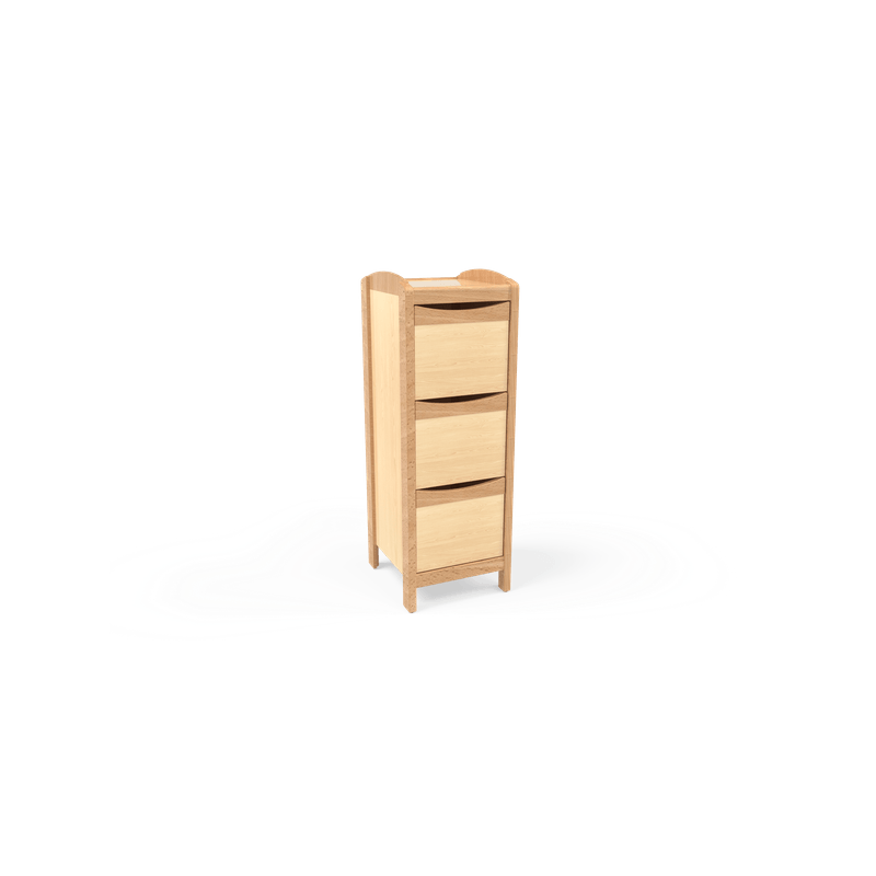 Meuble de rangement en colonne avec portes framboise