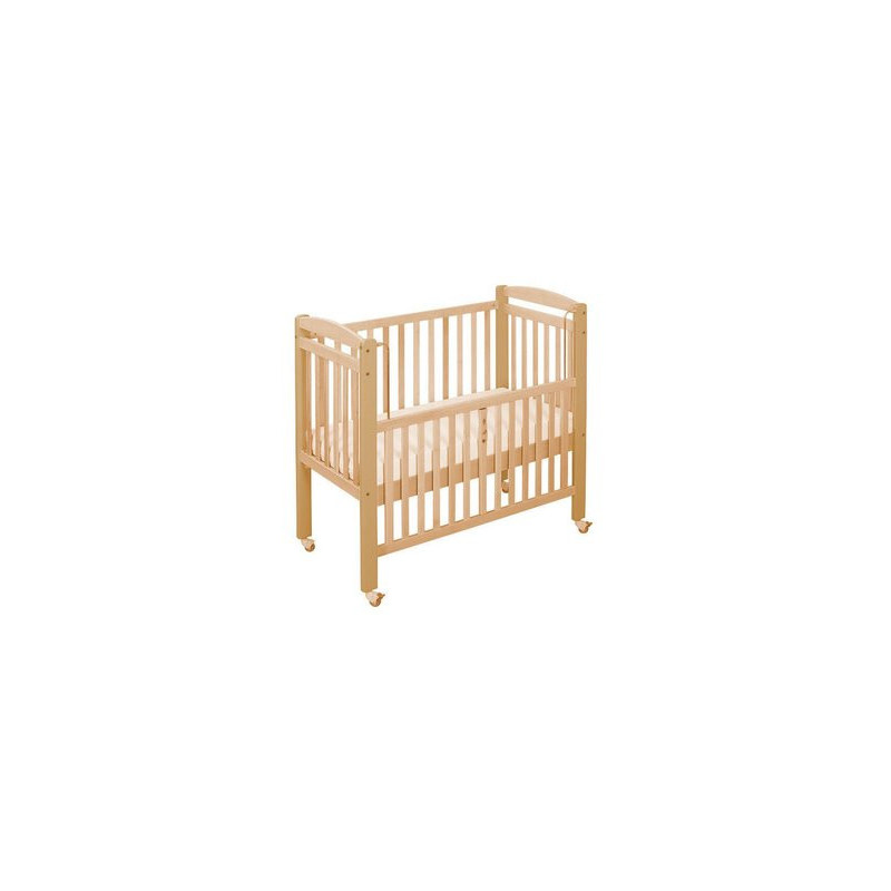 Lit en bois avec barrière mobile 100x50cm easycat barreaux bleu
