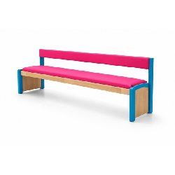 Banc en bois avec dossier naturel wkc