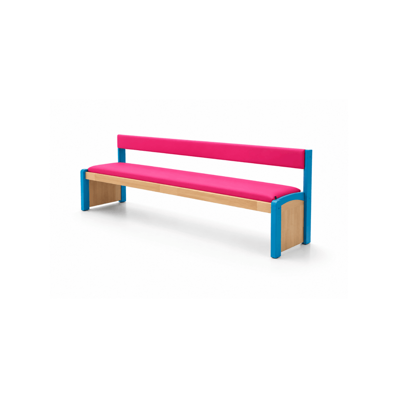 Banc en bois avec dossier naturel wkc