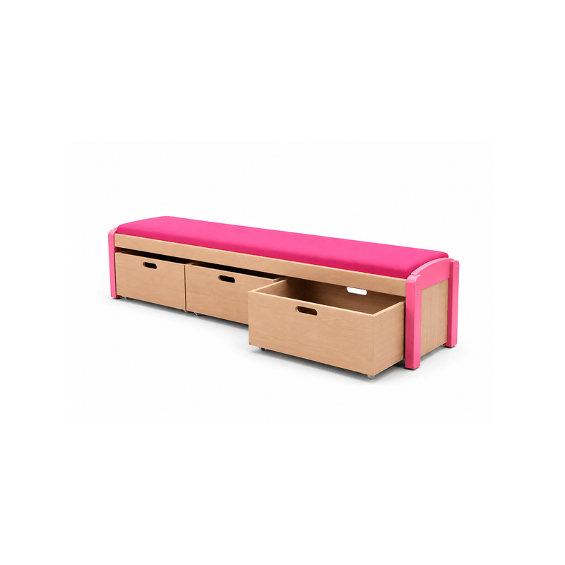 Banc et ses 3 casiers naturel