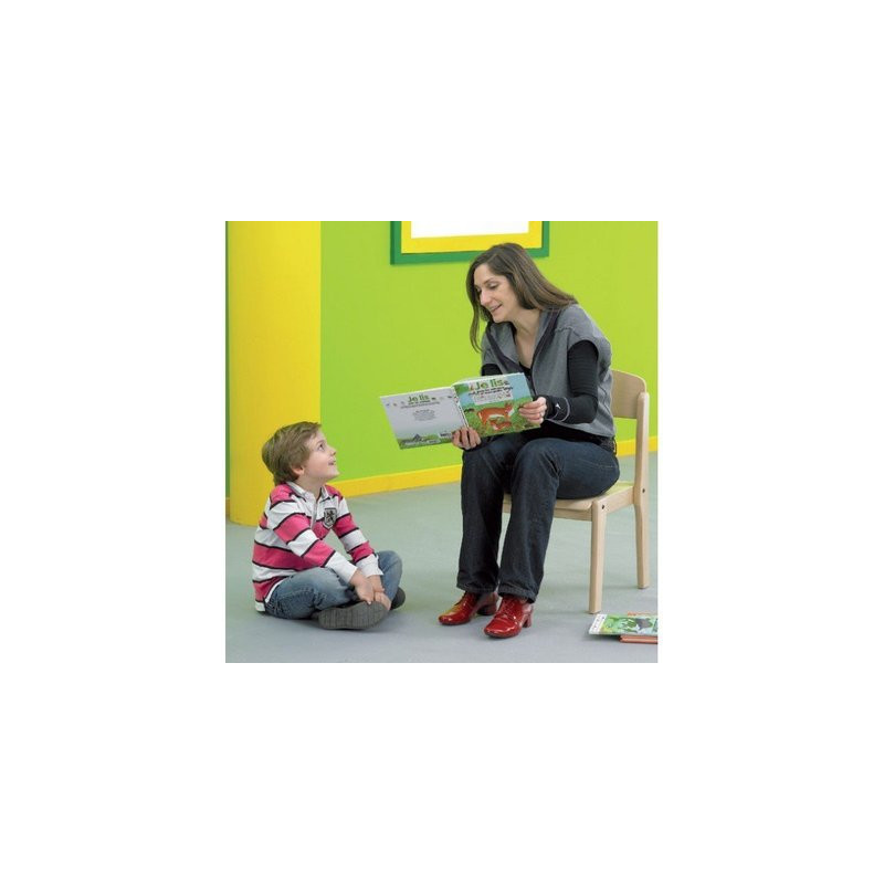 Chaise pour adulte taille basse t3 h.35cm naturel