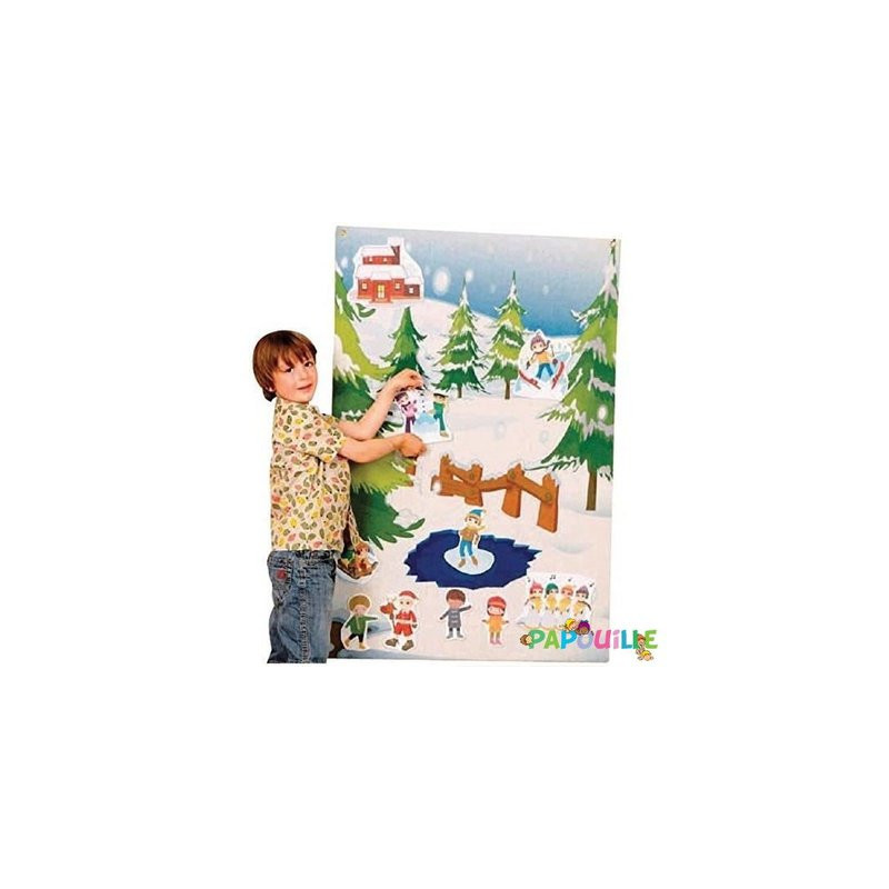 Tapis de jeux mural la neige