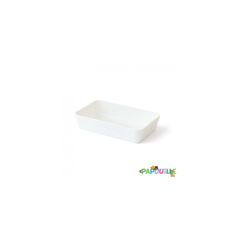Barquette ravier rectangulaire polypropylène 30 cl blanche