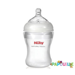 Biberon col large polypropylène - 300 ml avec tétine softflex