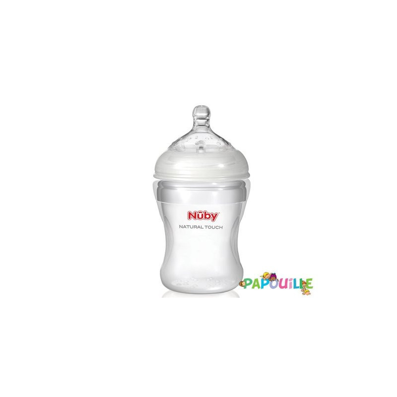 Biberon col large polypropylène - 300 ml avec tétine softflex