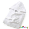 Peignoir de bain enfant à capuche blanc