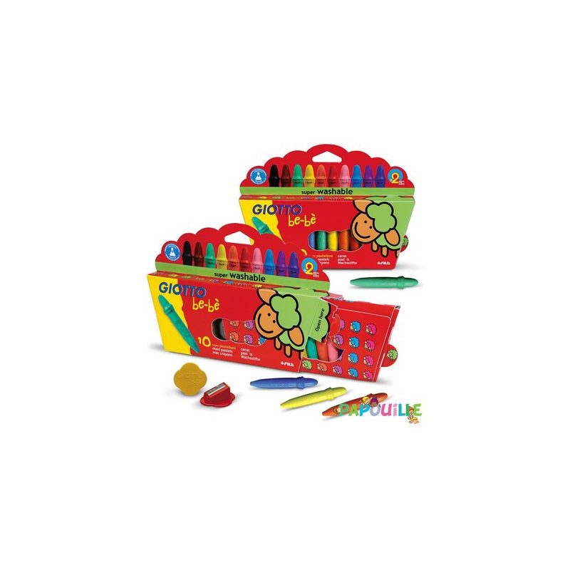 Pack 10 crayons cire