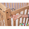 Lit crèche en bois bébé réglable 3 hauteurs à barreaux 100 x 50 naturel